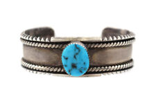 Navajo Turquoise and Silver Bracelet, c. 1950s, Size 6.25 picture