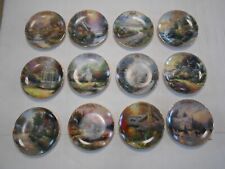 Thomas Kinkade's Simpler Times 12 Month Plate Set Complete 5 3/4