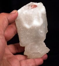 CALCITE CRYSTAL COATED WITH MM QUARTZ WITH HEULANDITE CRYSTAL # B 1471 picture