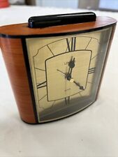 Vintage Linden Alarm Clock Art Deco Gold Face Roman Numeral Quartz Desk, Travel picture