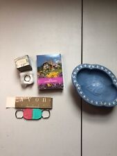 Avon Vintage Lot of 4, Key Chain, Soap Dish, Fragrence, Necklace Clasp picture