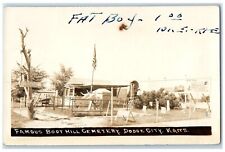 c1940's Famous Boot Hill Cemetery Dodge City Kansas RPPC Photo Vintage Postcard picture