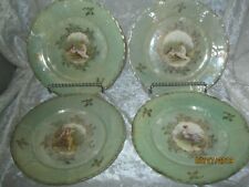 TILLY BAVARIA IRIDESCENT GREEN AND GOLD ACCENTS SAUCERS picture