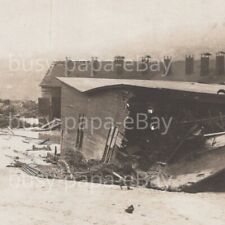 1908 RPPC McGregor Railroad Train Yard Flood Natural Disaster Iowa Postcard picture