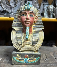 RARE ANCIENT EGYPTIAN ANTIQUITIES Heavy Statue Bust Of King Tutankhamun Egypt BC picture