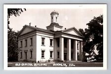 Vandalia IL-Illinois RPPC, Old Capitol Building, Antique, Vintage Postcard picture