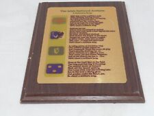 VINTAGE THE IRISH NATIONAL ANTHEM A SOLDIER'S SONG WOOD/METAL PLAQUE picture