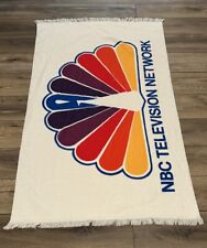 Vintage 1970’s NBC Television Network Peacock  Fringed Beach Towel 57x37 picture