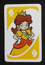 2016 Mattel Super Mario Uno Card Yellow Princess Daisy #6 picture