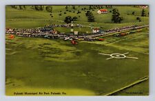 Pulaski VA-Virginia, Aerial View Of Pulaski Municipal Air Port, Vintage Postcard picture