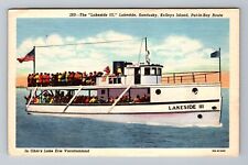 Sandusky OH-Ohio, The Lakeside III, Ships Vintage c1949 Souvenir Postcard picture
