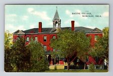 Muskogee OK-Oklahoma, Bacone College, Antique, Vintage Souvenir Postcard picture
