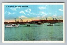 San Pedro CA-California, In The Harbor, Vintage Postcard picture