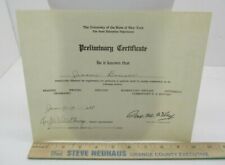 University of the State of New York 1938 Preliminary Certificate picture