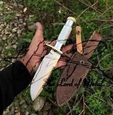 UBR CUSTOM HANDMADE HIGH CARBON STEEL HUNTING BOWIE KNIFE WITH HOLLOW HANDLE picture