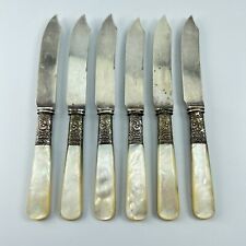  American Cutlery Fruit Knife Mother Of Pearl Handled Flatware 5 7/8 6Pc Set picture