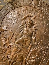 Mindblowing Thor God of Thunder Marvel Viking Hammer Antique Bronze Shield picture