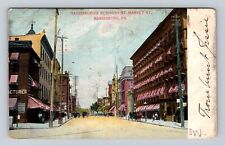 Harrisburg PA-Pennsylvania Harrisburg Business St Market Vintage c1906 Postcard picture