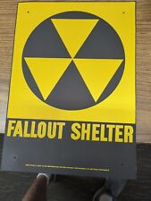 $32 Original Fallout Shelter Sign Not a Reproduction  picture