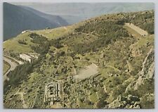 Delphi Greece, Aerial View of Ruins, Vintage Postcard picture