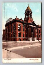 Lawrence, MA-Massachusetts, Court House c1909, Vintage Souvenir Postcard picture