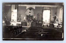 RPPC 1915. INTERIOR OF CHURCH. PHILOMATH, OREGON. POSTCARD. DC25 picture