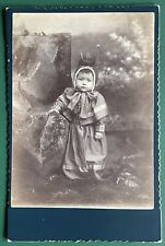 Antique Victorian Cabinet Card Photo Cute Little Girl Child Bernville, PA picture