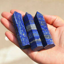 60-70mm Natural Lapis Lazuli Quartz Stone Obelisk Healing Crystal Point Wand US picture