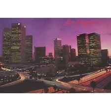 Los Angeles Skyline Roadways Sunset Los Angeles CA Postcard picture