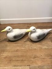(2) Vintage Union Products Inc. Seagull Bird Blowmold 1987 Lawn Ornament Rare picture