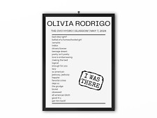 Olivia Rodrigo The OVO Hydro Glasgow May 7, 2024 Replica Setlist picture