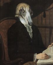 Borzoi / Russian Wolfhound - CUSTOM MATTED - Vintage Dog Art Print - Poncelet picture