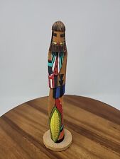 Hopi Yellow Corn Maiden Hand Carved Wood Kachina Native American Long Hair 11