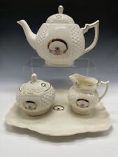 Donegal Parian China Irish Claddagh Ring Teapot 4 Piece Tea Set Tray picture