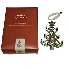 2017 Hallmark Keepsake Christmas Tree Ornament All Spruced Up Metal Rhinestones picture