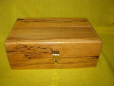 ARTISAN CRAFTED SPALTED AMBROSIA MAPLE WOOD TRINKET JEWELRY PENCIL BOX NICE picture