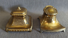 Two Vintage Brass Ink Wells picture