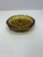 Vintage Amber Ashtray 7.5” picture