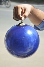 Vintage 7.25'' Blue Heavy Glass Original Kugel/Christmas Ornament, Germany picture