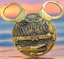 🔥WDW Orlando Gold Mickey Disney Ears Challenge Coin U.S. Secret Service Office picture
