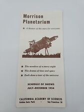 1954 Morrison Planetarium Show California Academy Of Sciences Schedule Brochure picture