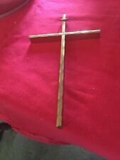 SUPER KEEN Vintage Mid Century Brass Cross Marked Made in West Germany picture