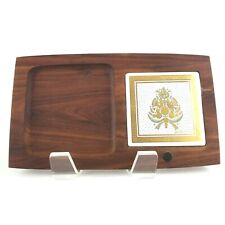 Vtg MCM Georges Briard Woodland Cheese Small Charcuterie Tray Ceramic Dove Tile  picture