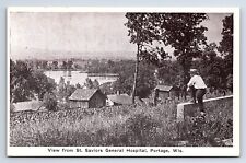Postcard View From St. Saviors General Hospital Portage Wisconsin WI picture