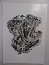 HARLEY-PANHEAD ENGINE EXPLODED VIEW FULL SIZE POSTER..WOW picture